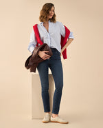 Jean slim tono oscuro para mujer - Azul