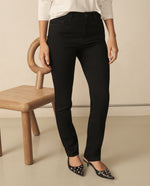 Jean Slim en black denim para mujer - Negro