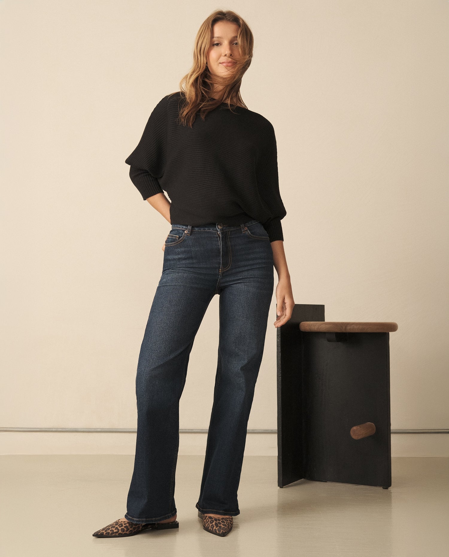 Jean Wide Leg fit para mujer - Azul