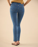 Jean Slim tiro alto para mujer - Azul