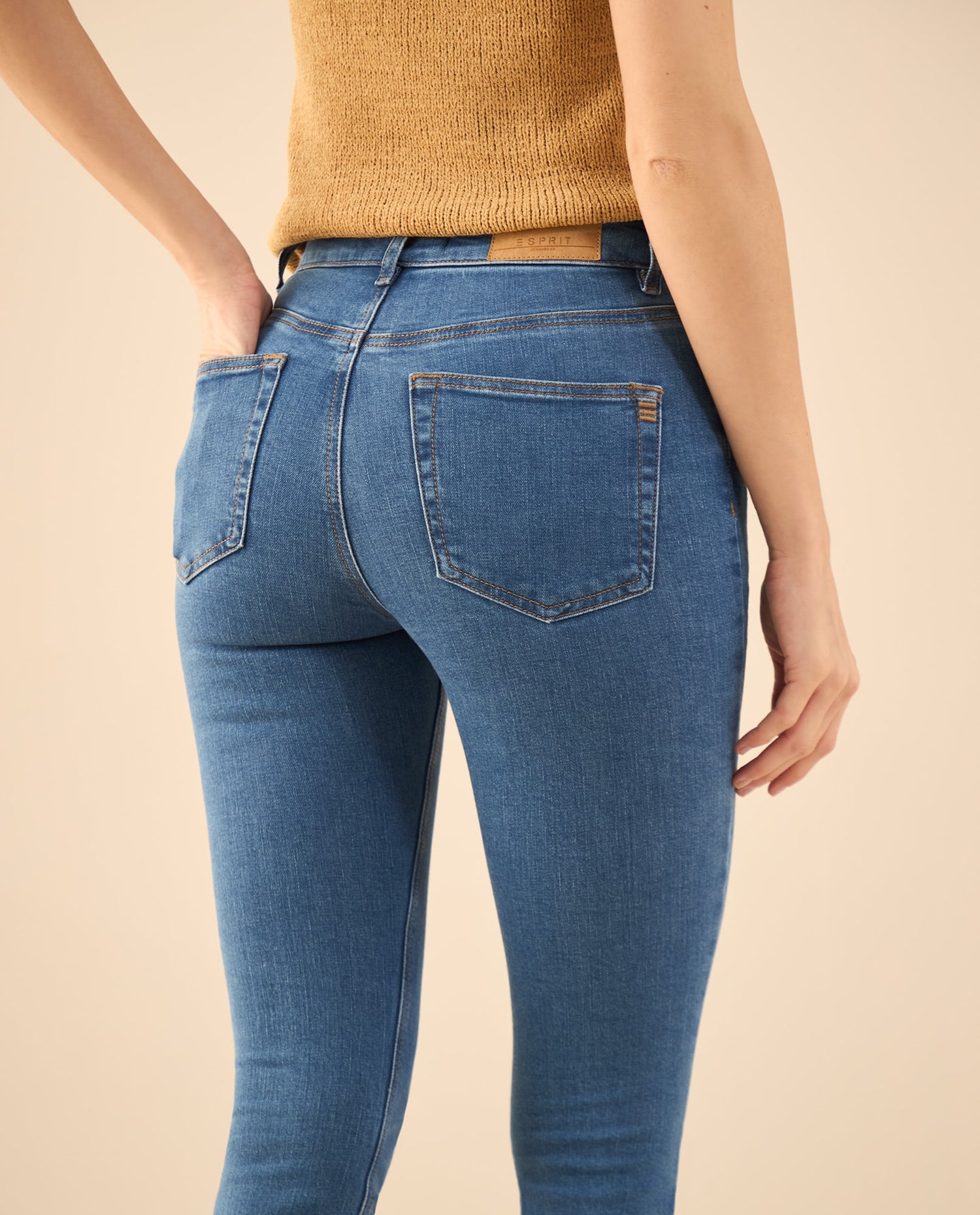 Jean Slim tiro alto para mujer - Azul