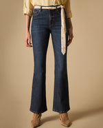 Jean bootcut largo regular tiro medio - Azul