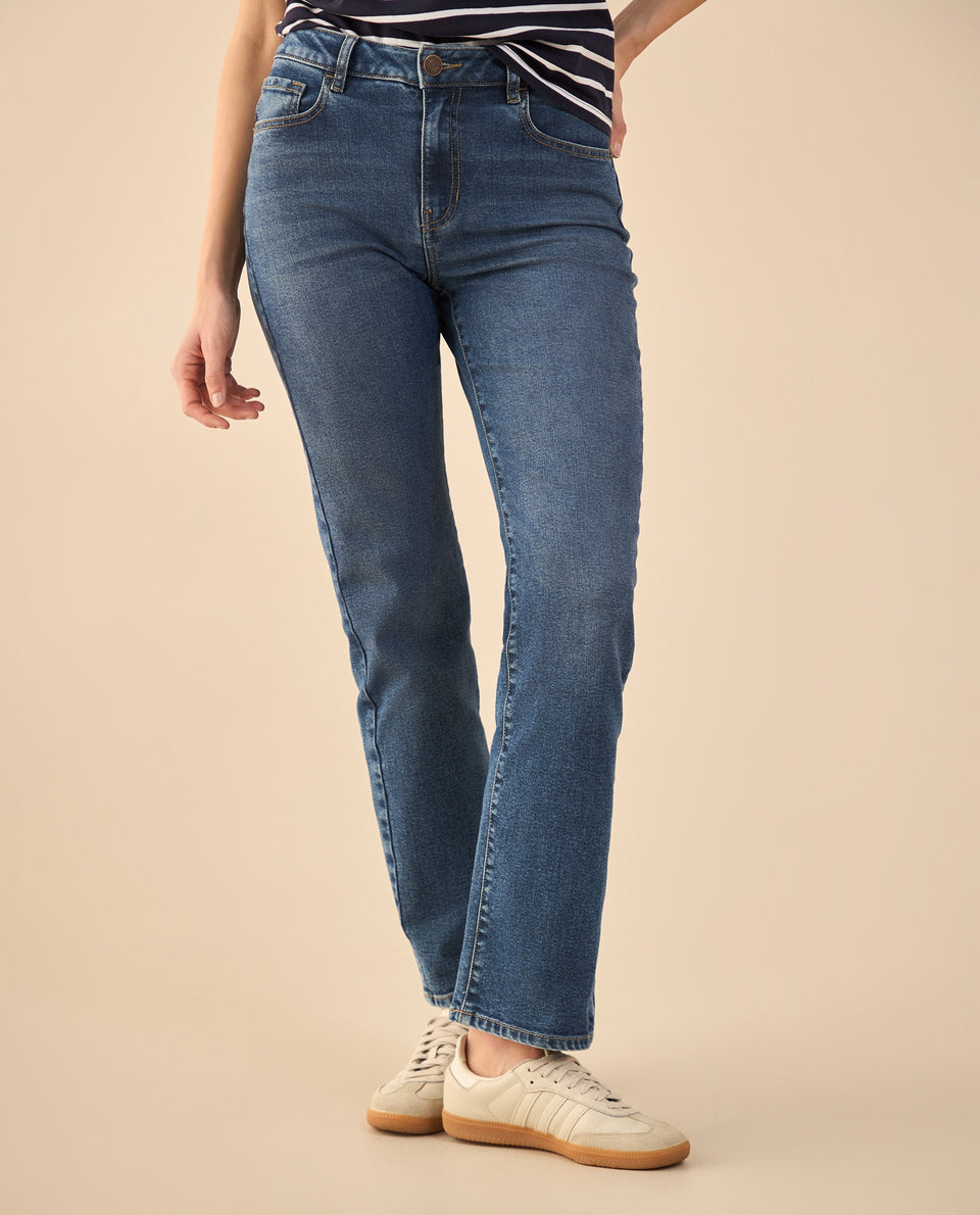 Jean Straight Tiro alto para mujer - Azul 34_172G000_AZU174027_3