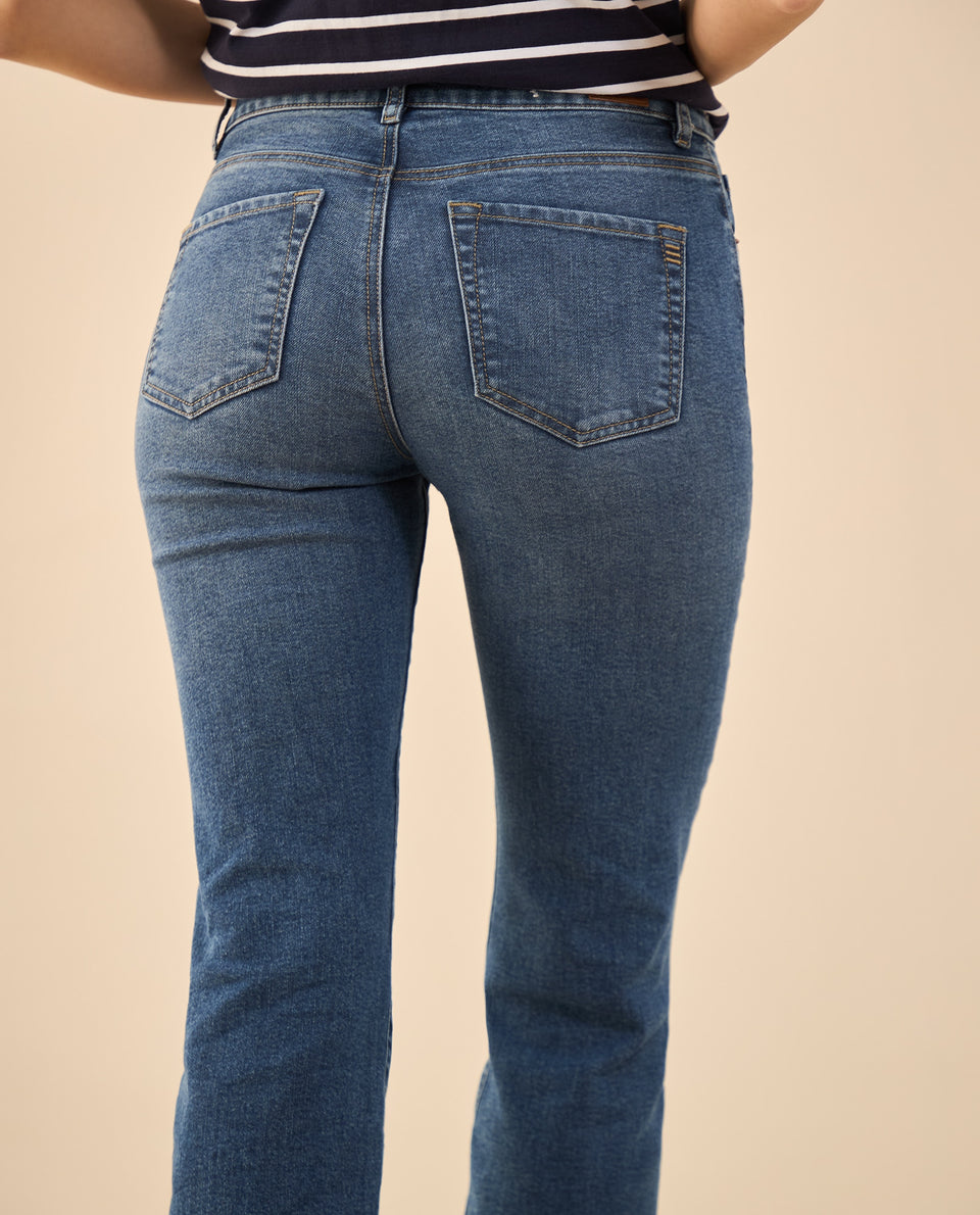 Jean Straight Tiro alto para mujer - Azul 34_172G000_AZU174027_6