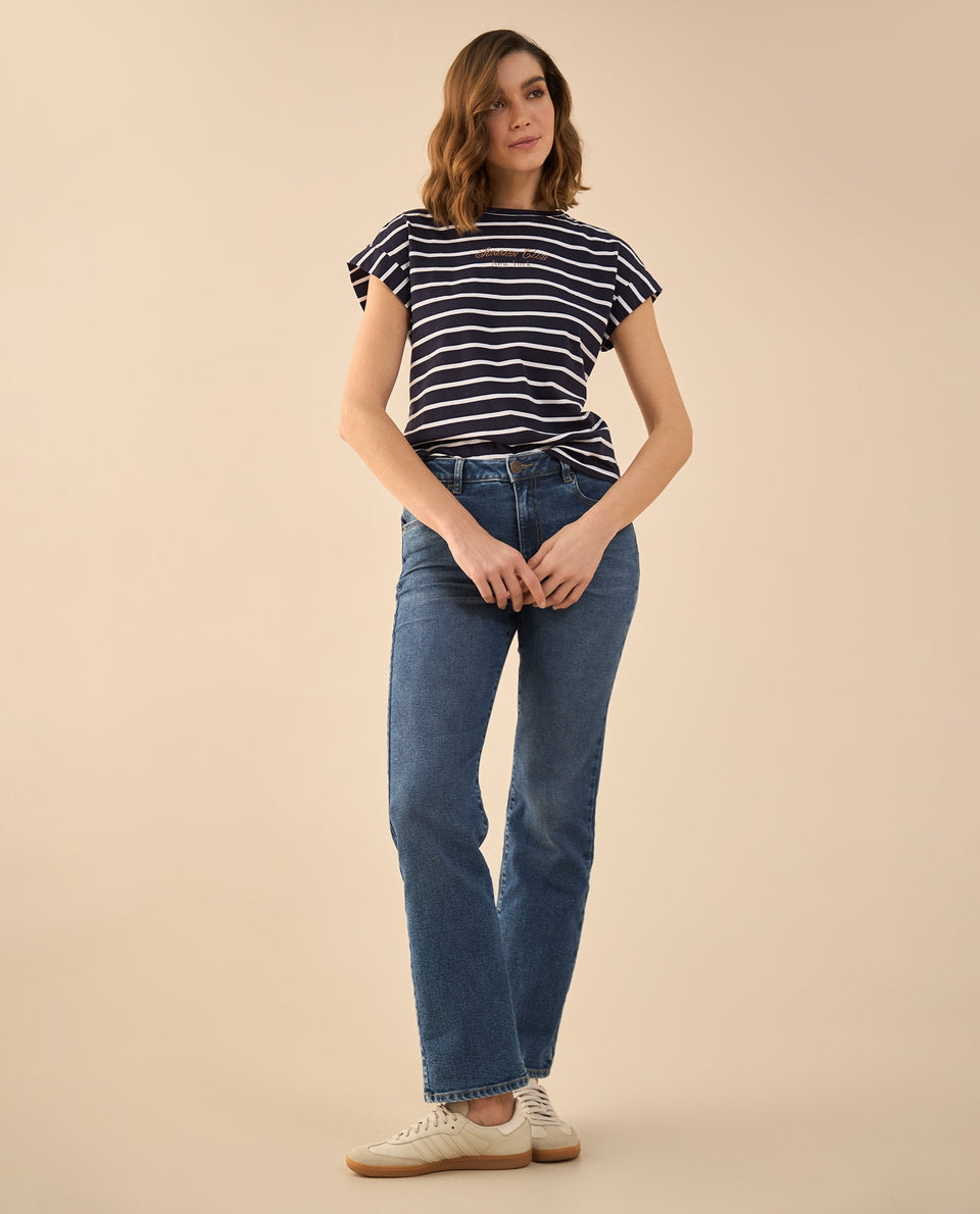 Jean Straight Tiro alto para mujer - Azul 34_172G000_AZU174027_7