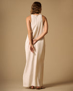 Vestido Maxi Blanco con Abertura Lateral - Blanco