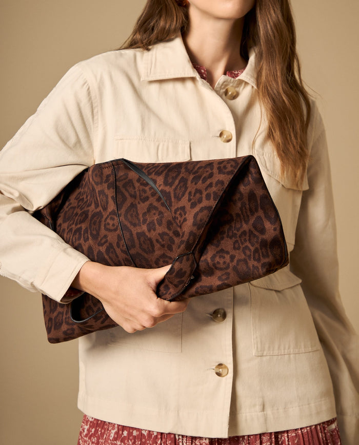 Bolso con estampado en animal print - Café 34_200H205_CAF191333_3