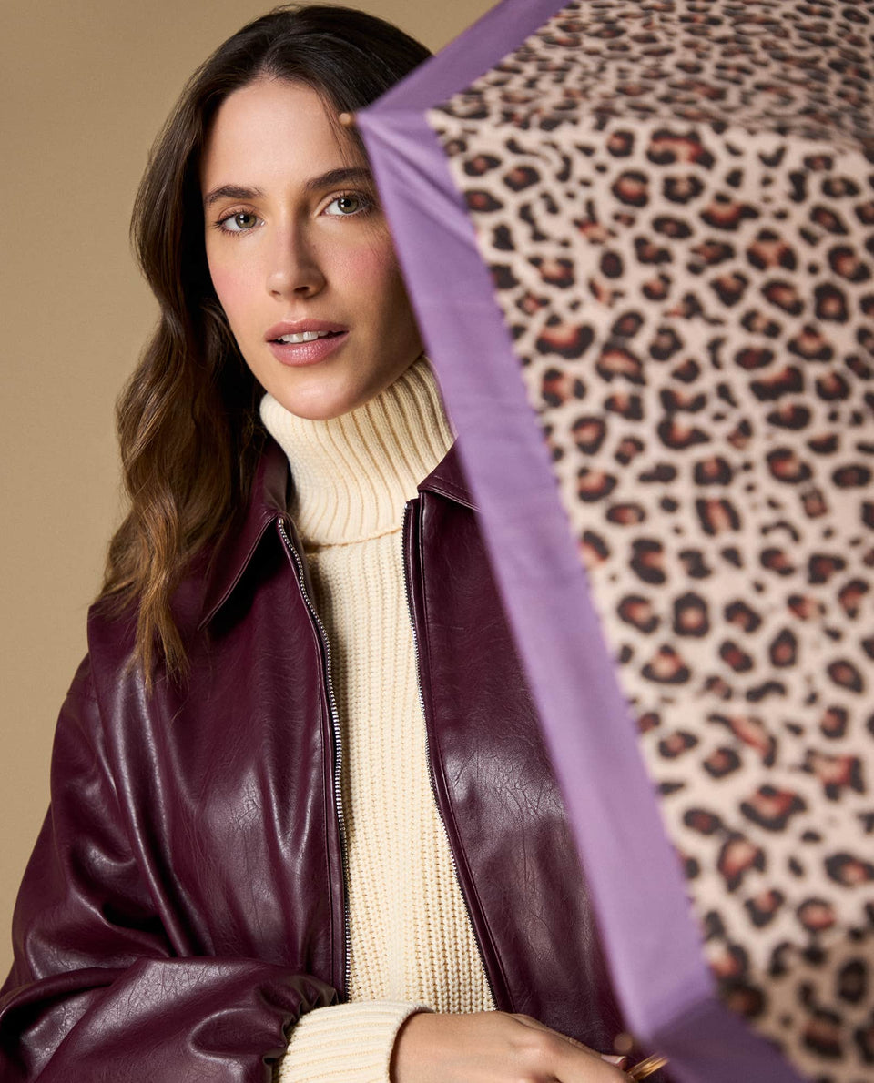 Sombrilla estampada animal print - Café 34_240H201_CAF151213_8