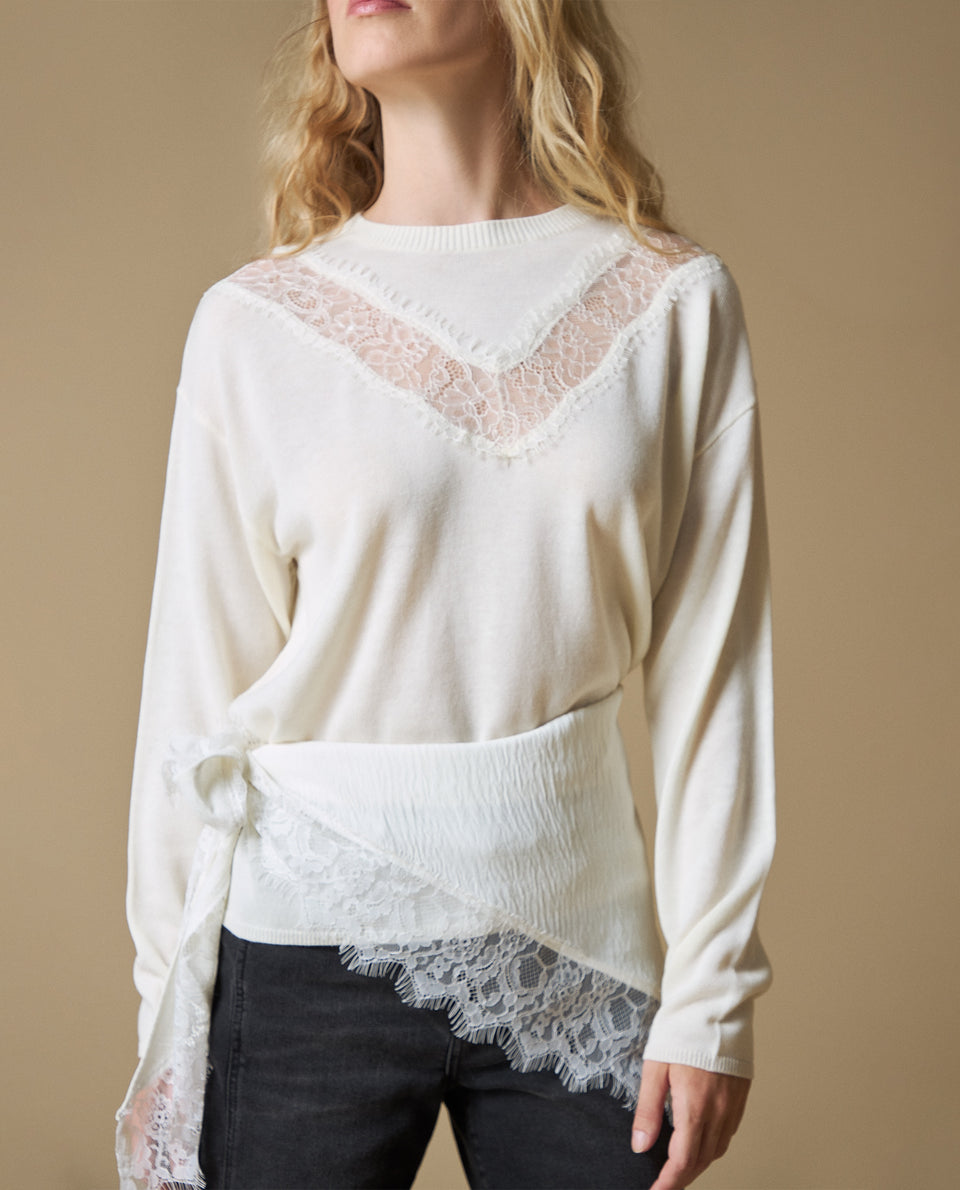 Pashmina lisa poliéster mujer - Crudo 34_290H001_CRU114201_4