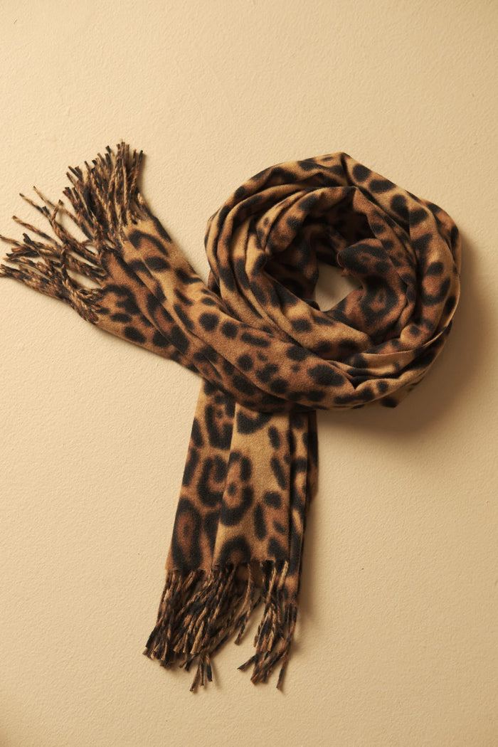 Bufanda suave con flecos decorativos - Café 34_290H202_CAF161334_0