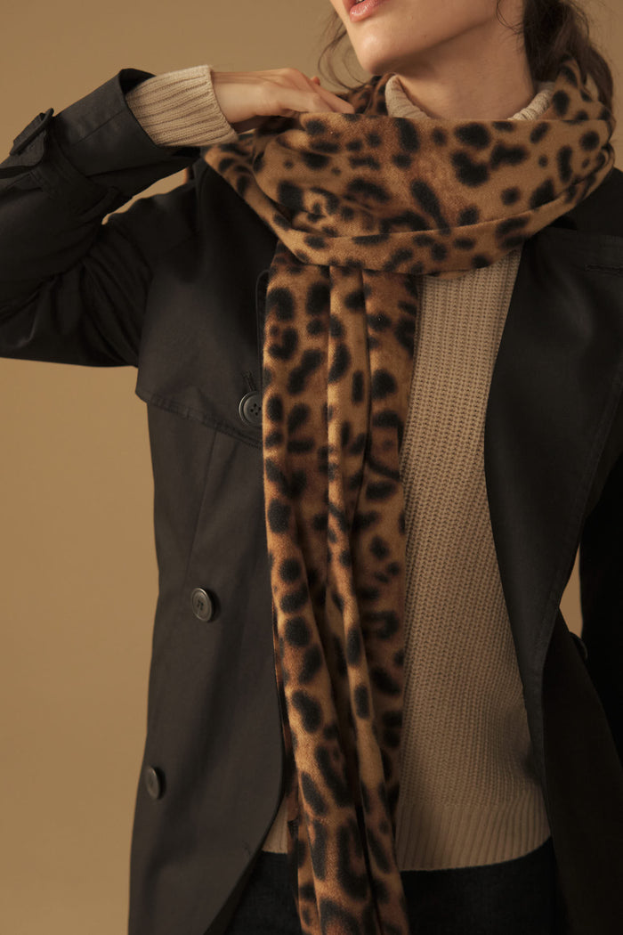 Bufanda suave con flecos decorativos - Café 34_290H202_CAF161334_3
