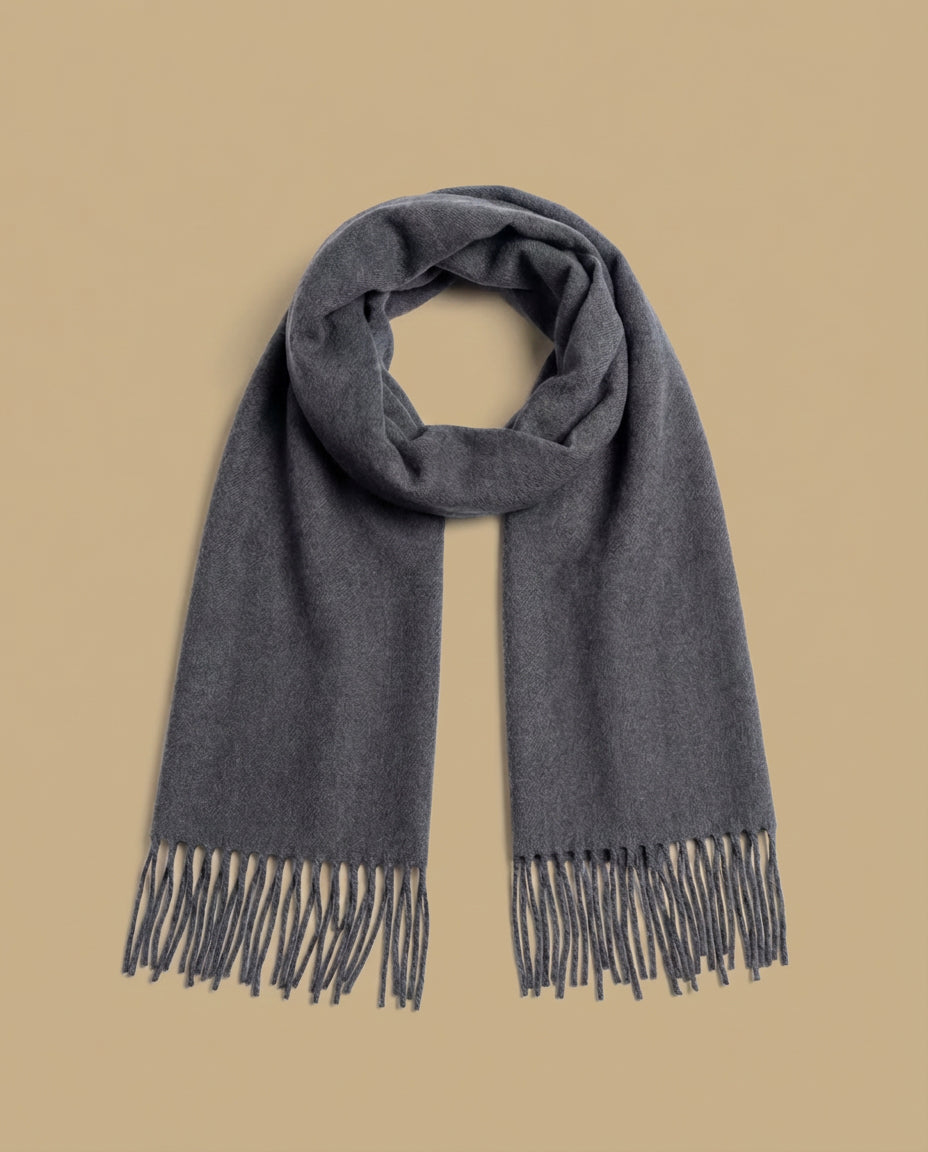 Bufanda con flecos - Gris