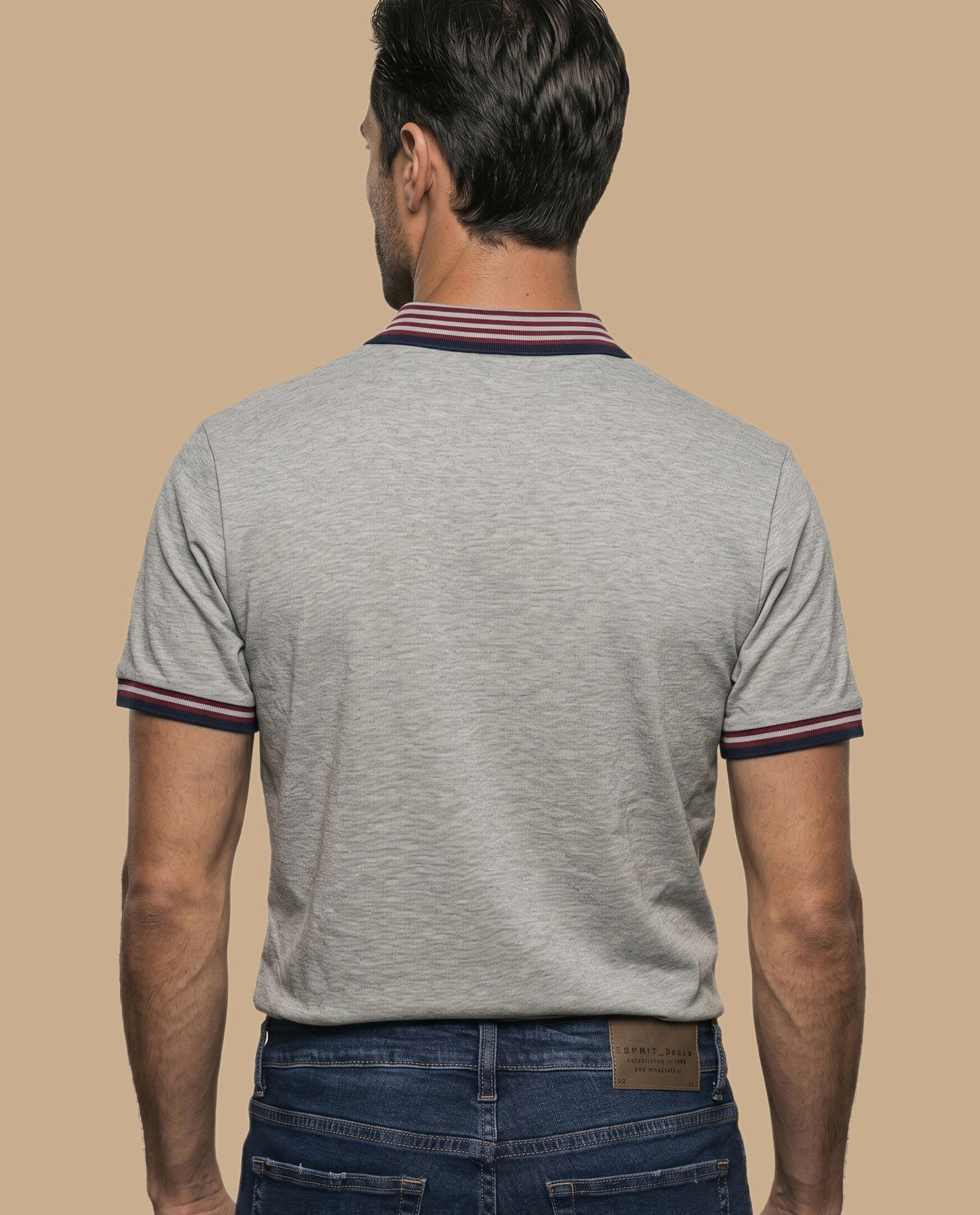 Camiseta polo logo bordado - Gris 34_301E316_GRI190810_4