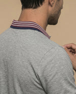 Camiseta polo logo bordado - Gris