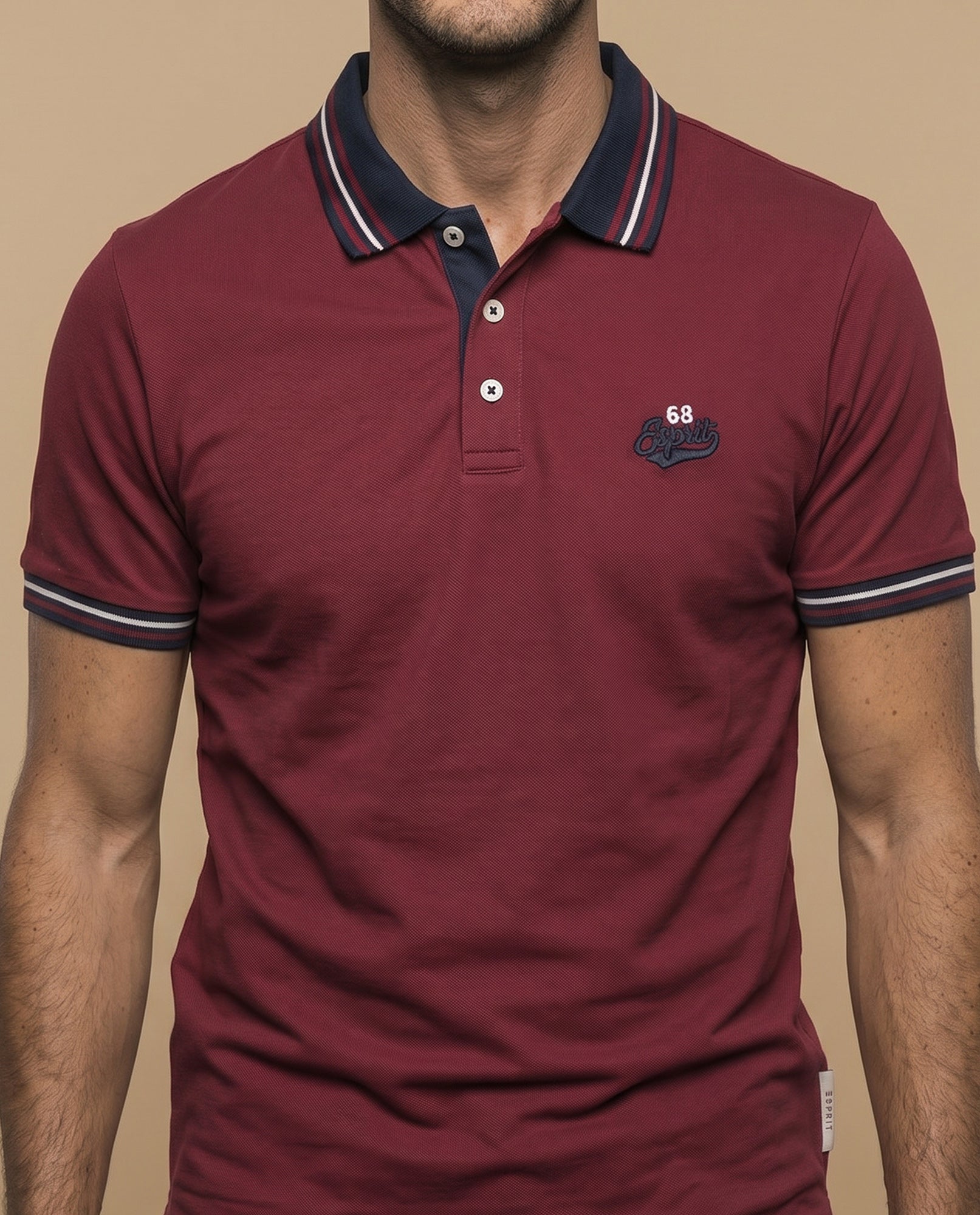 Polo azul bordado ajuste regular - Rojo 34_305E340_ROJ171563_3