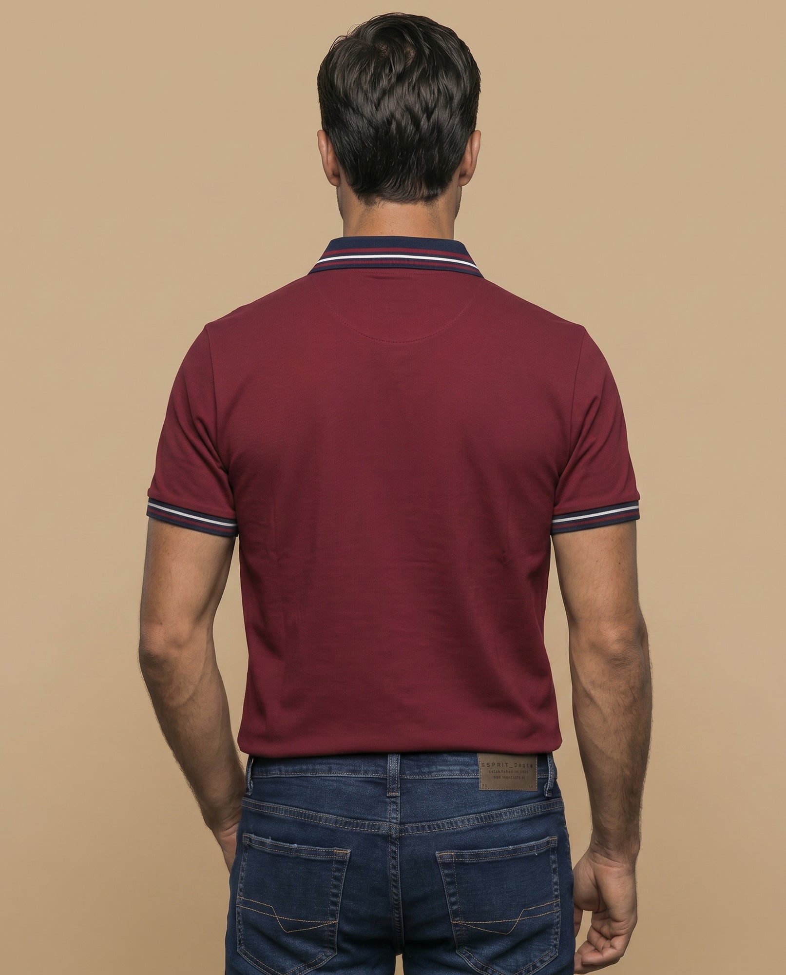 Polo azul bordado ajuste regular - Rojo 34_305E340_ROJ171563_4