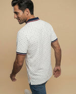 Polo manga corta con estampado geométrico - Crudo