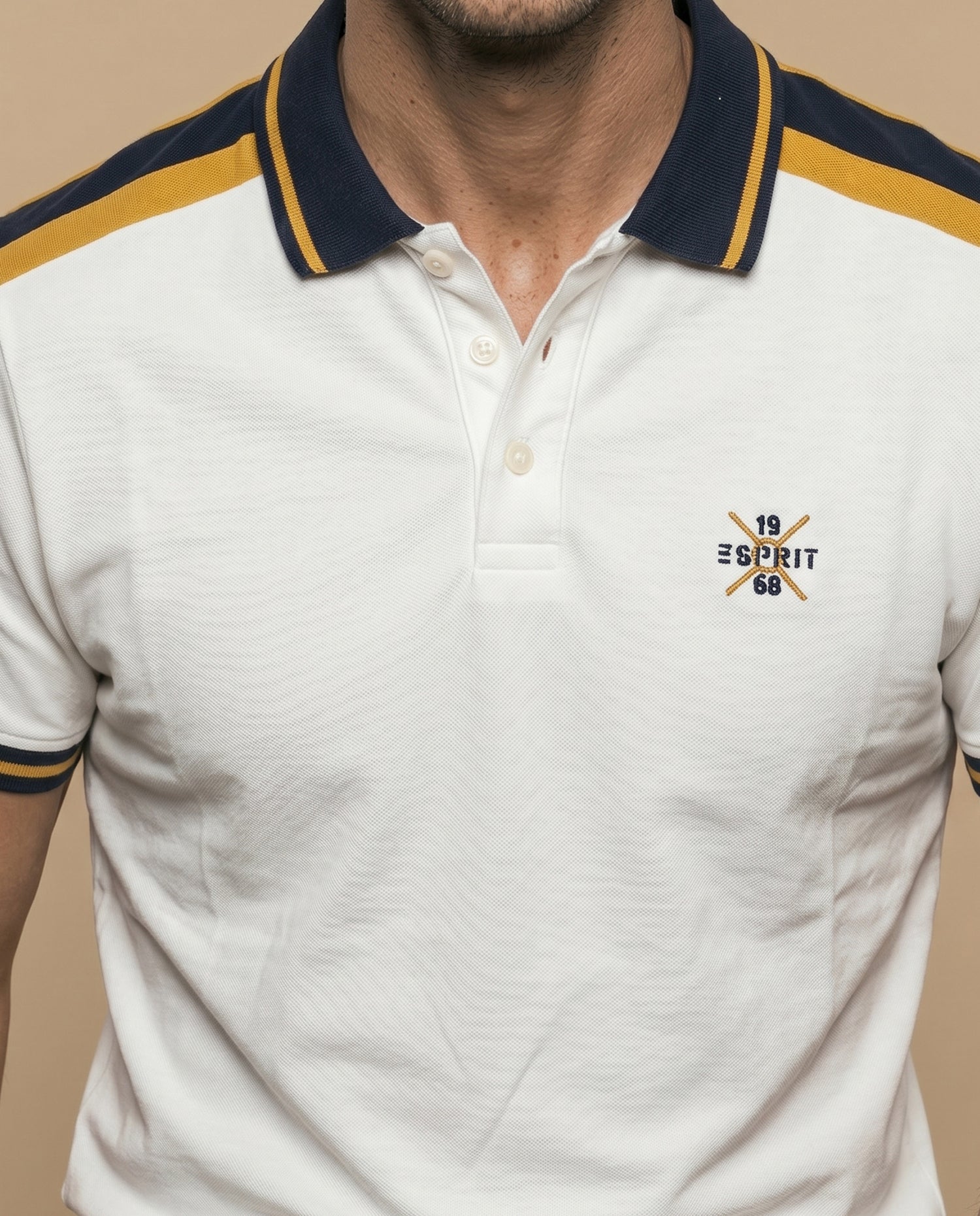 Polo fit ajustado logo bordado - Gris