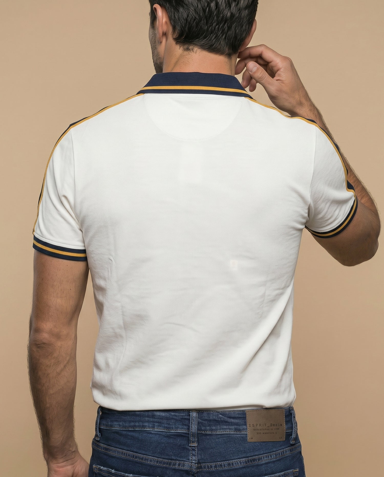 Polo fit ajustado logo bordado - Gris