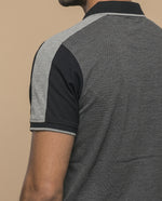 Polo regular logo bordado - Gris