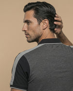 Polo regular logo bordado - Gris