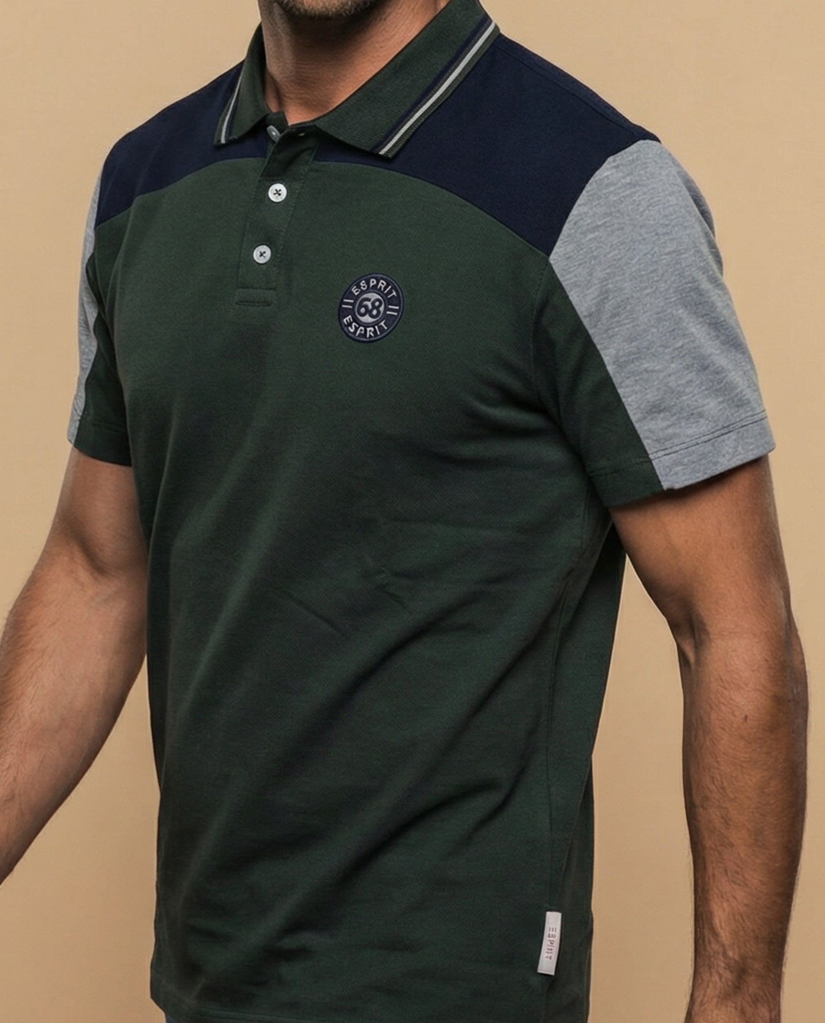 Polo fit ajustado logo estampado - Verde 34_305E369_VER190622_3