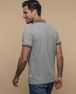 Polo regular logo bordado - Gris