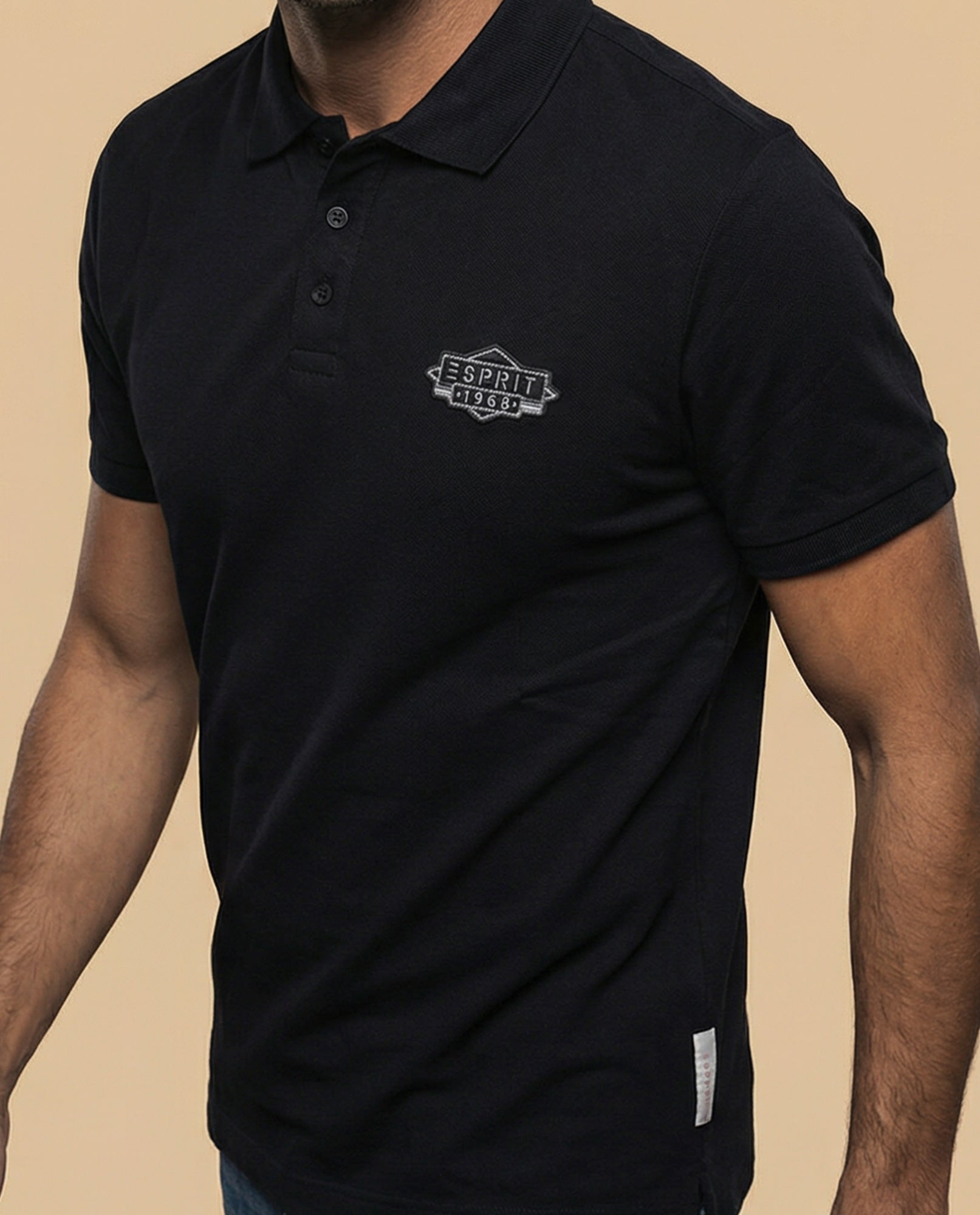 Polo regular logo estampado - Negro 34_305E379_NEG194004_3