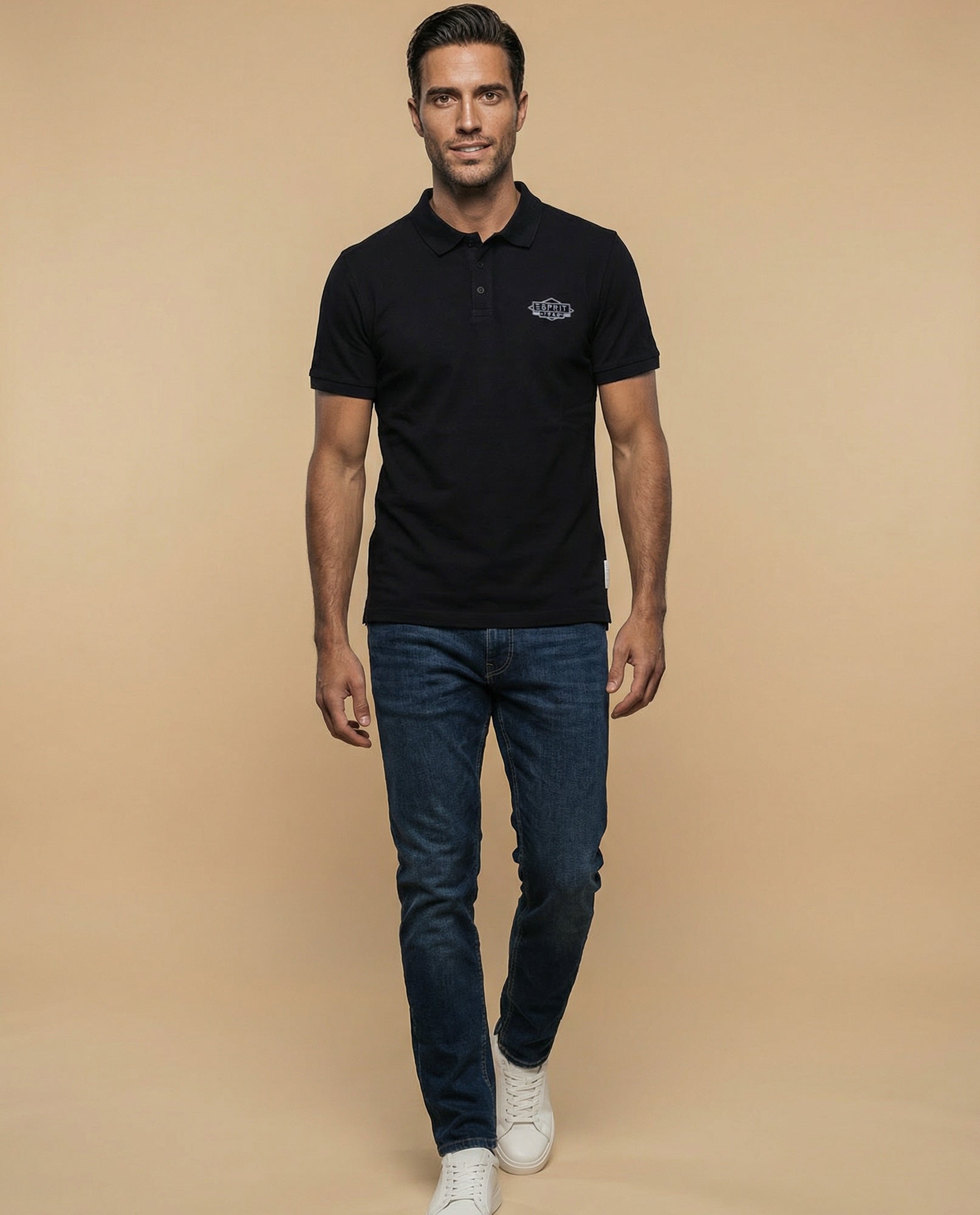 Polo regular logo estampado - Negro 34_305E379_NEG194004_5