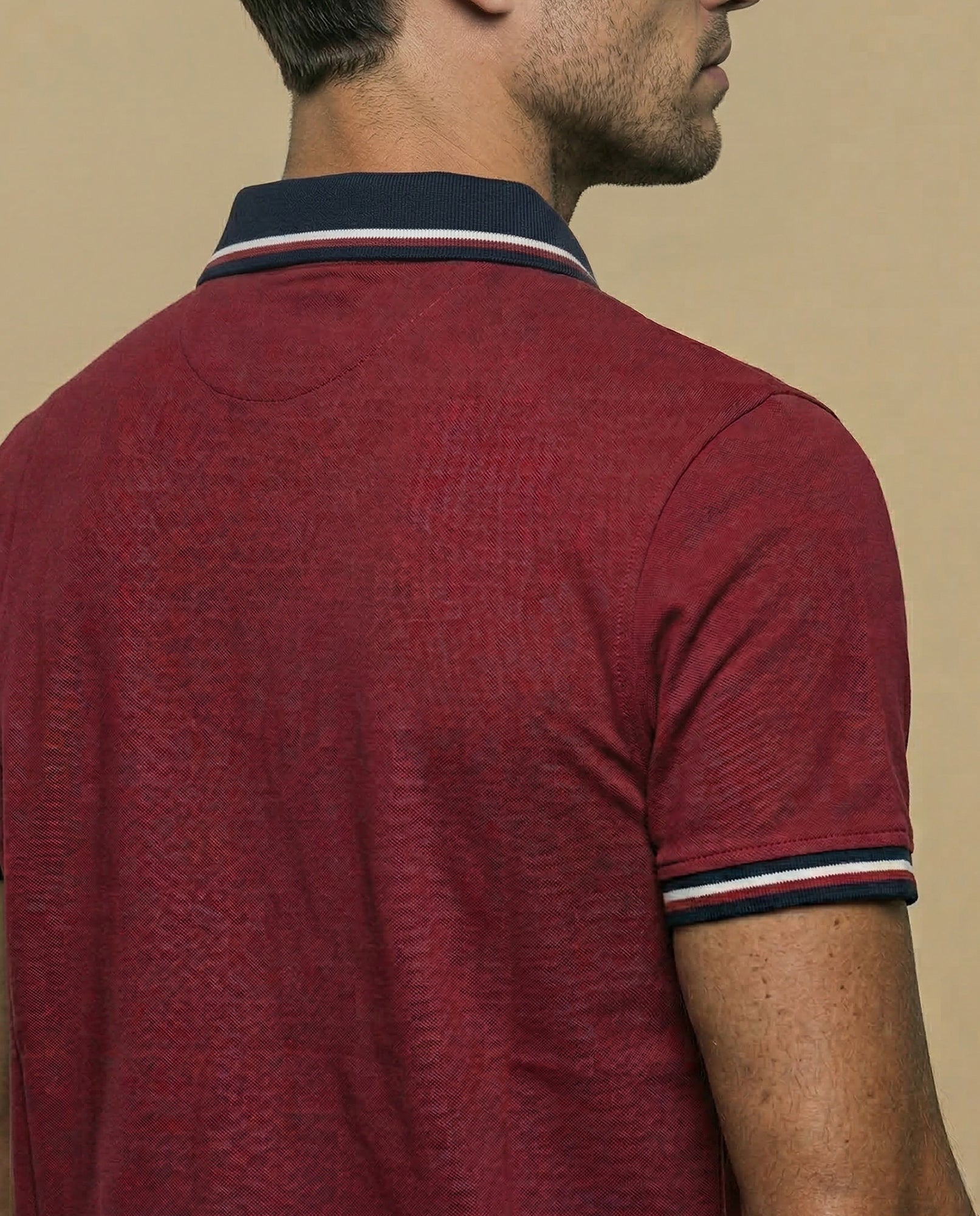 Polo con diseño de bloques y bordado en pecho - Rojo 34_305E382_ROJ181653_6