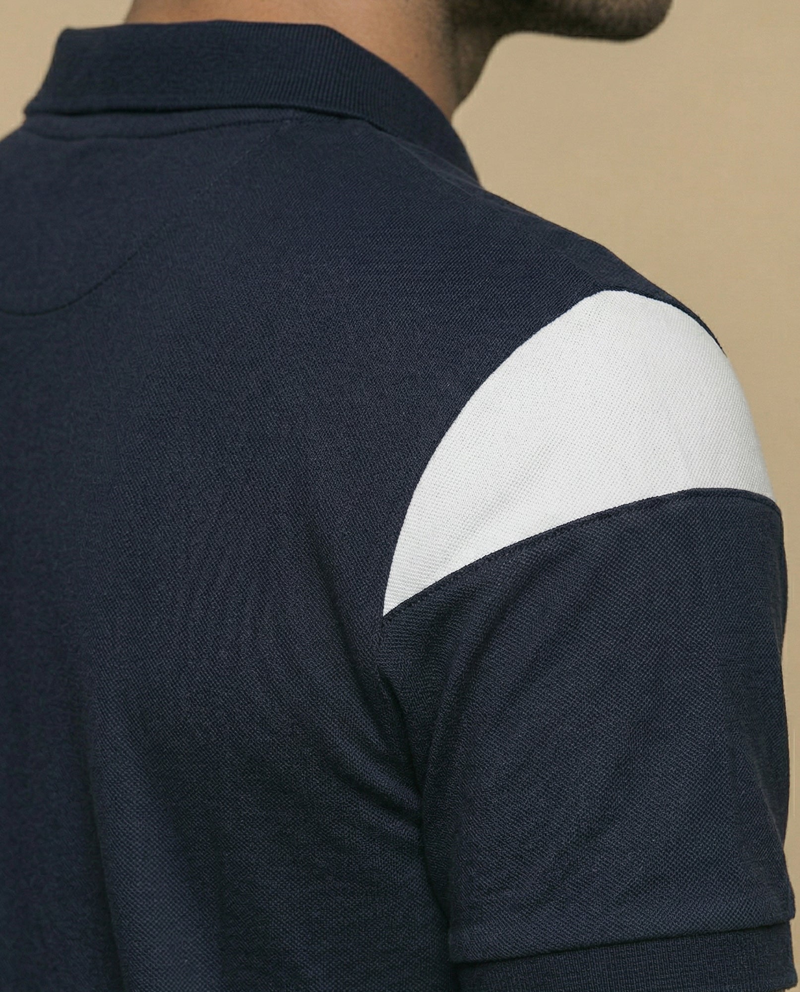 Camiseta polo manga corta con bloques de color y logo bordado - Azul 34_305F318_AZU174928_6