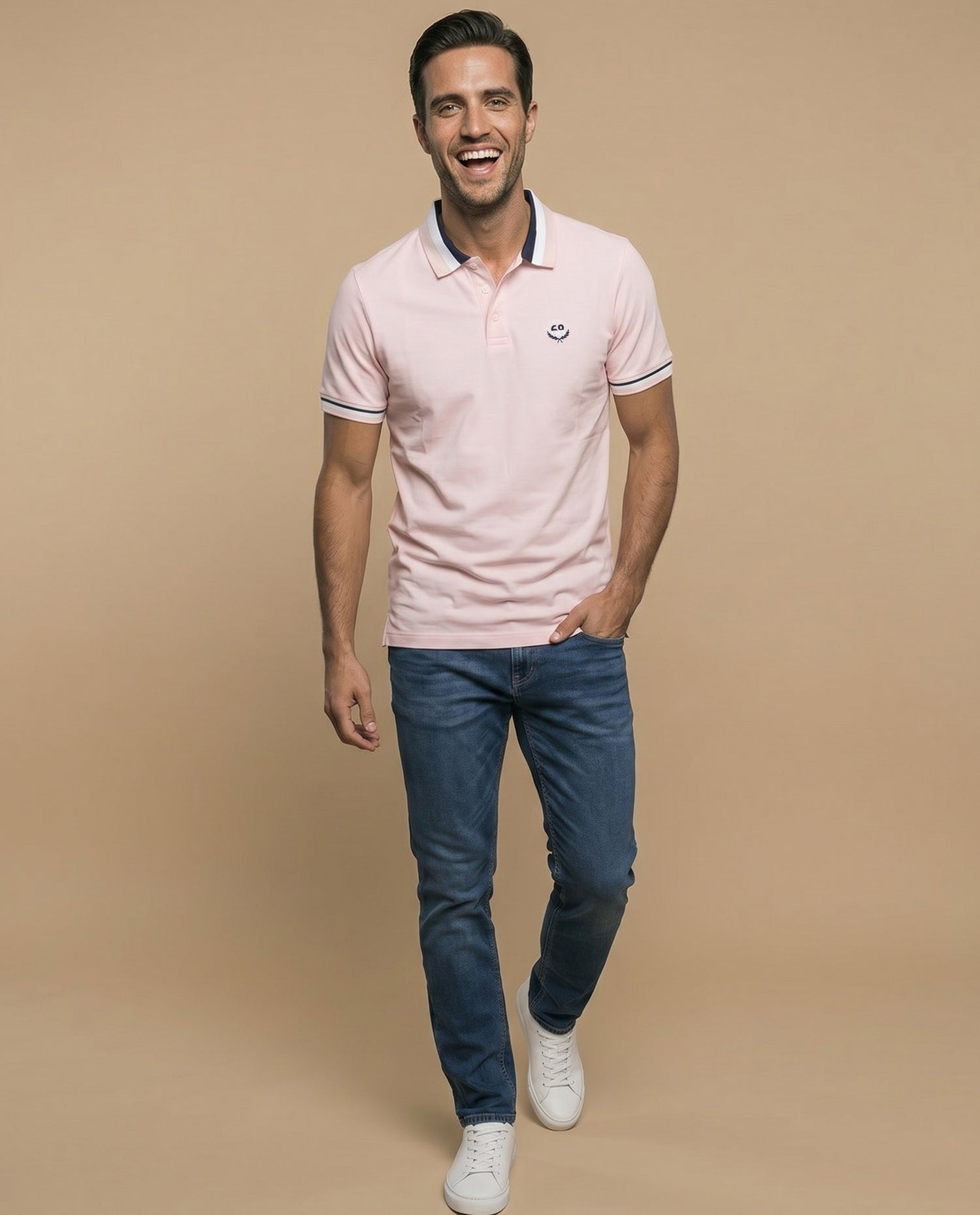 Camisa Polo 305F324 Hombre - Rosa