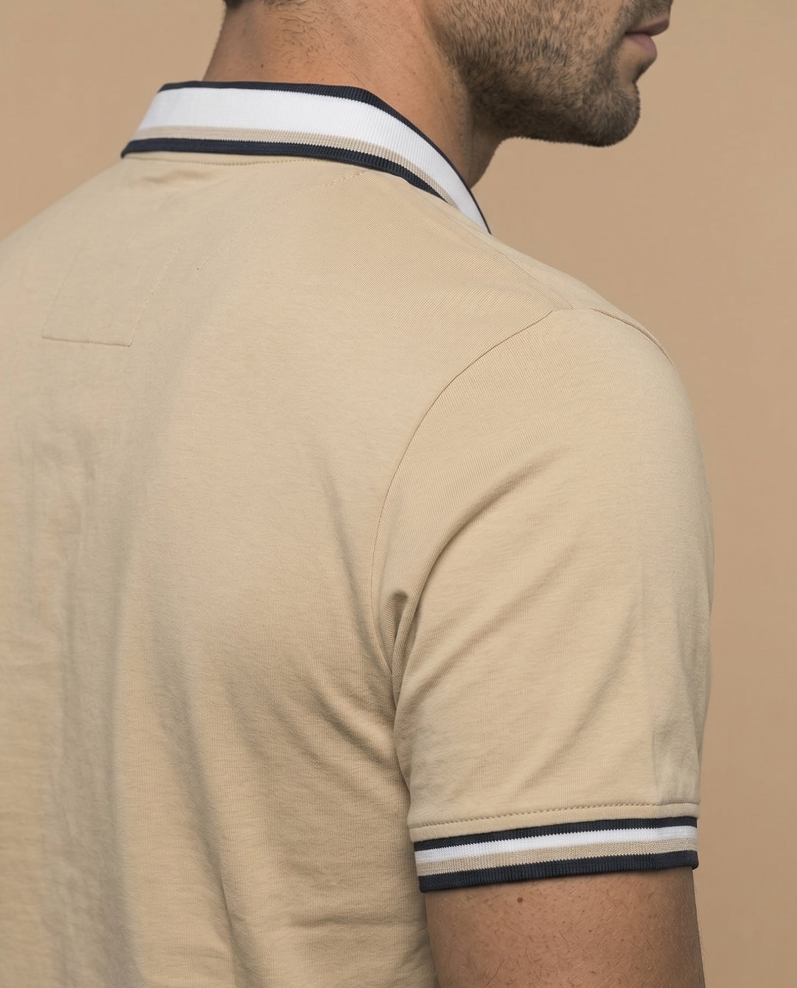 Polo cuadros pretéñido - Beige 34_305F347_BEI130607_6