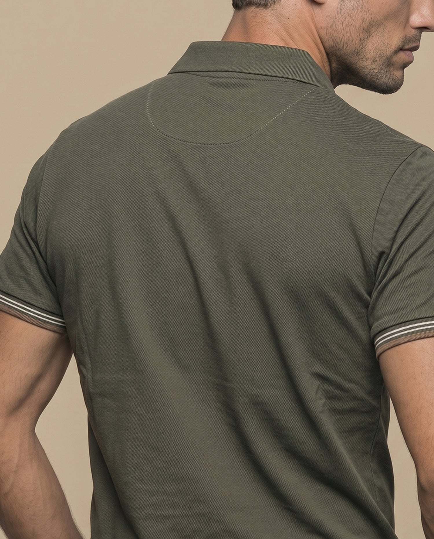 Polo cuadros pretintado - Verde