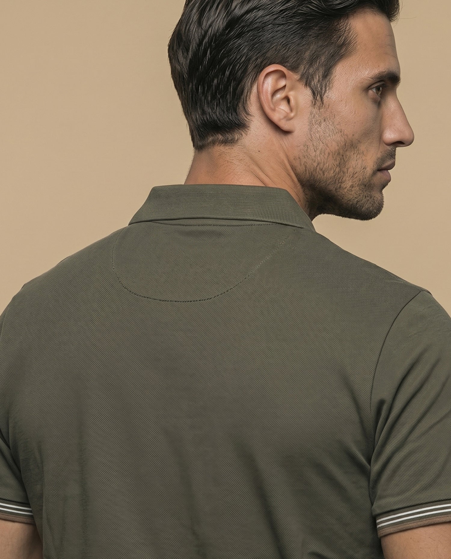 Polo cuadros pretintado - Verde