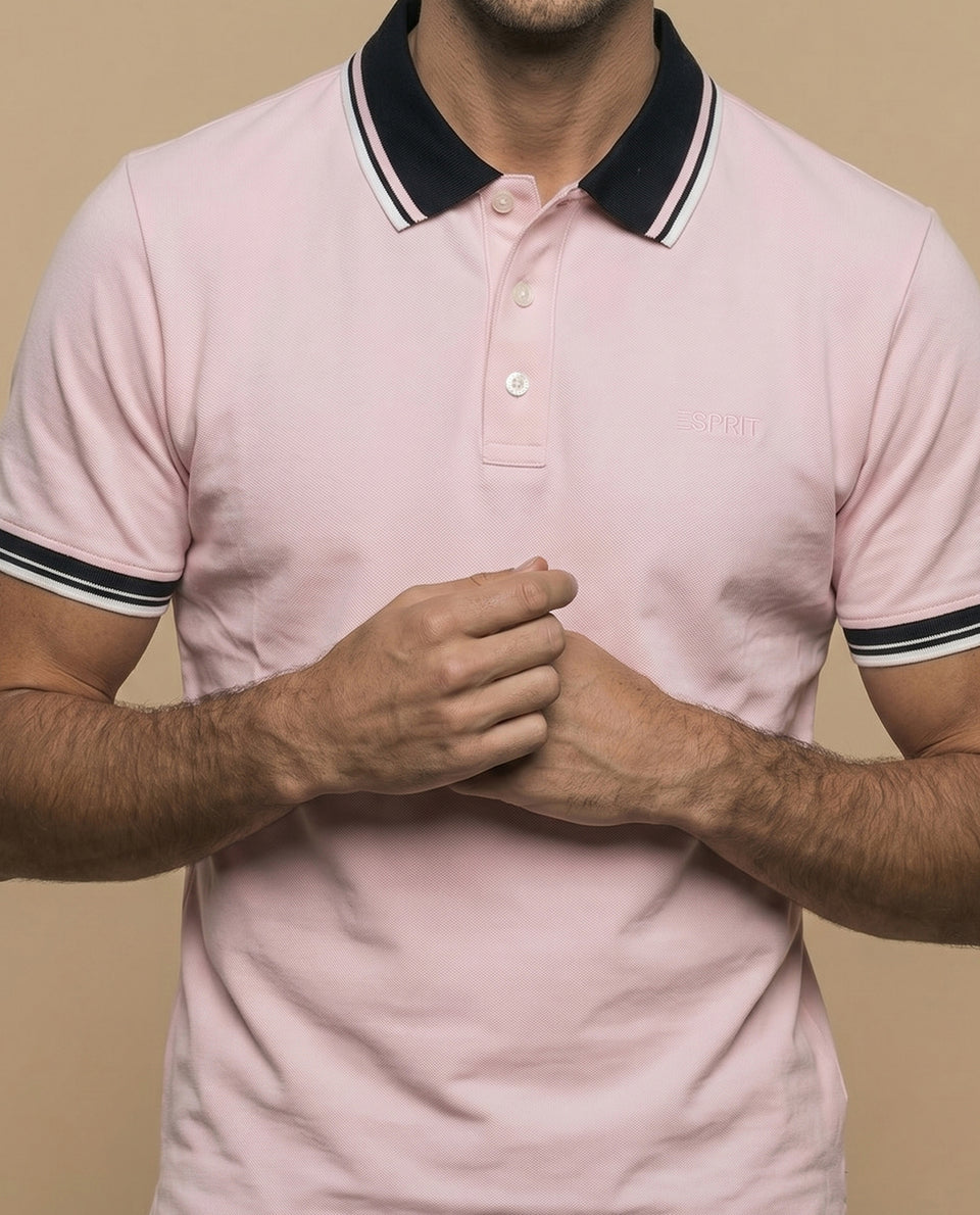 Polo cuello contrastado hombre - Rosa 34_305F351_ROS111005_3