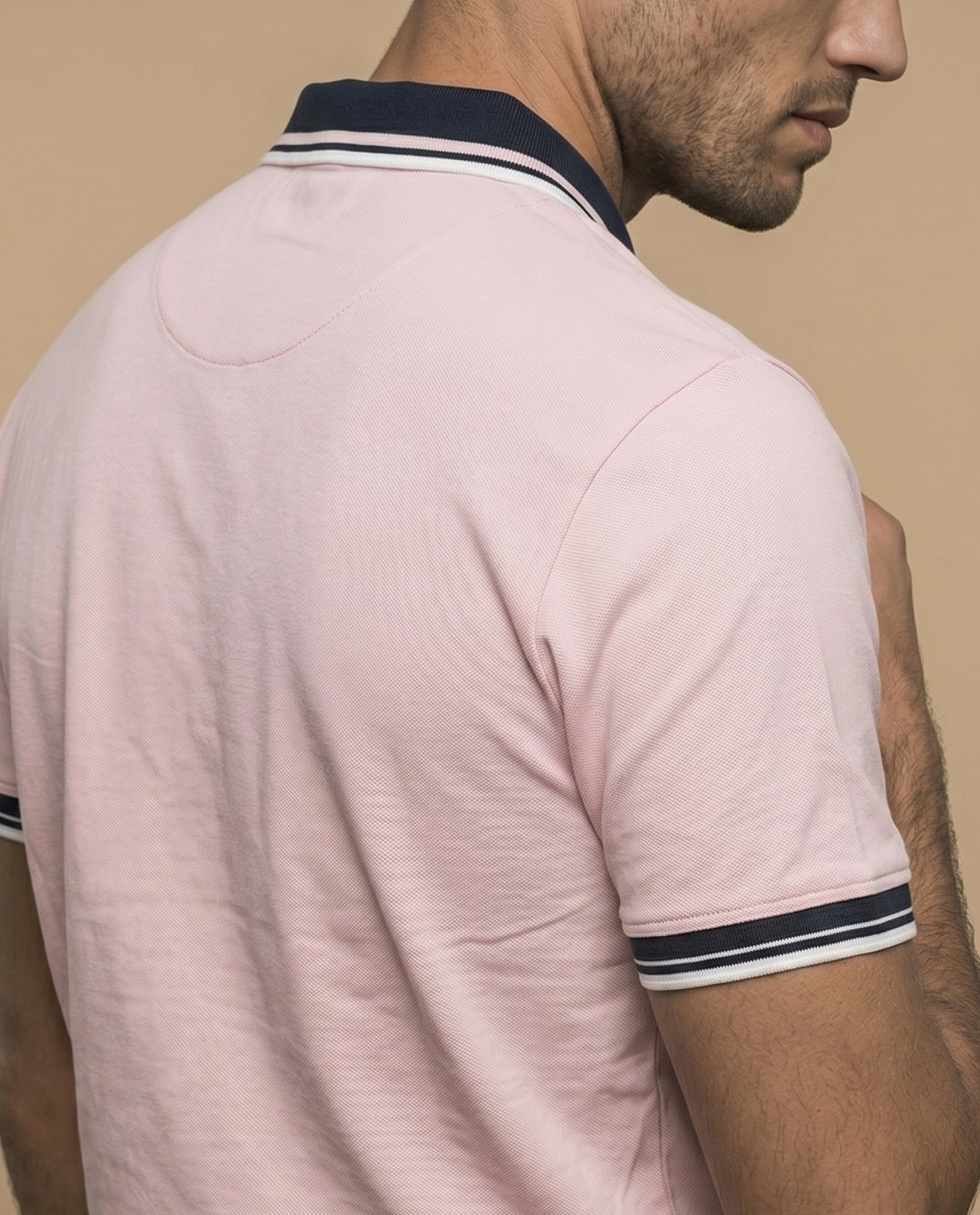 Polo cuello contrastado hombre - Rosa 34_305F351_ROS111005_6