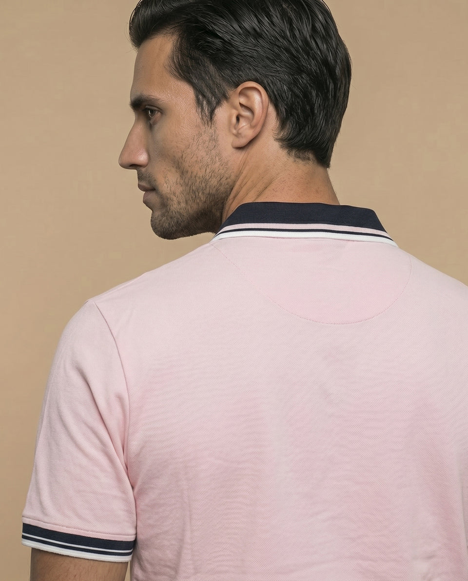 Polo cuello contrastado hombre - Rosa 34_305F351_ROS111005_7