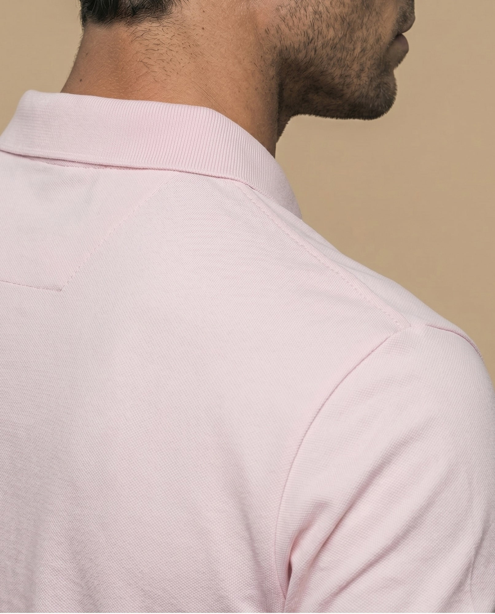 Polo manga corta en tejido piqué con logo bordado para hombre - Rosa 34_305F355_ROS151435_6