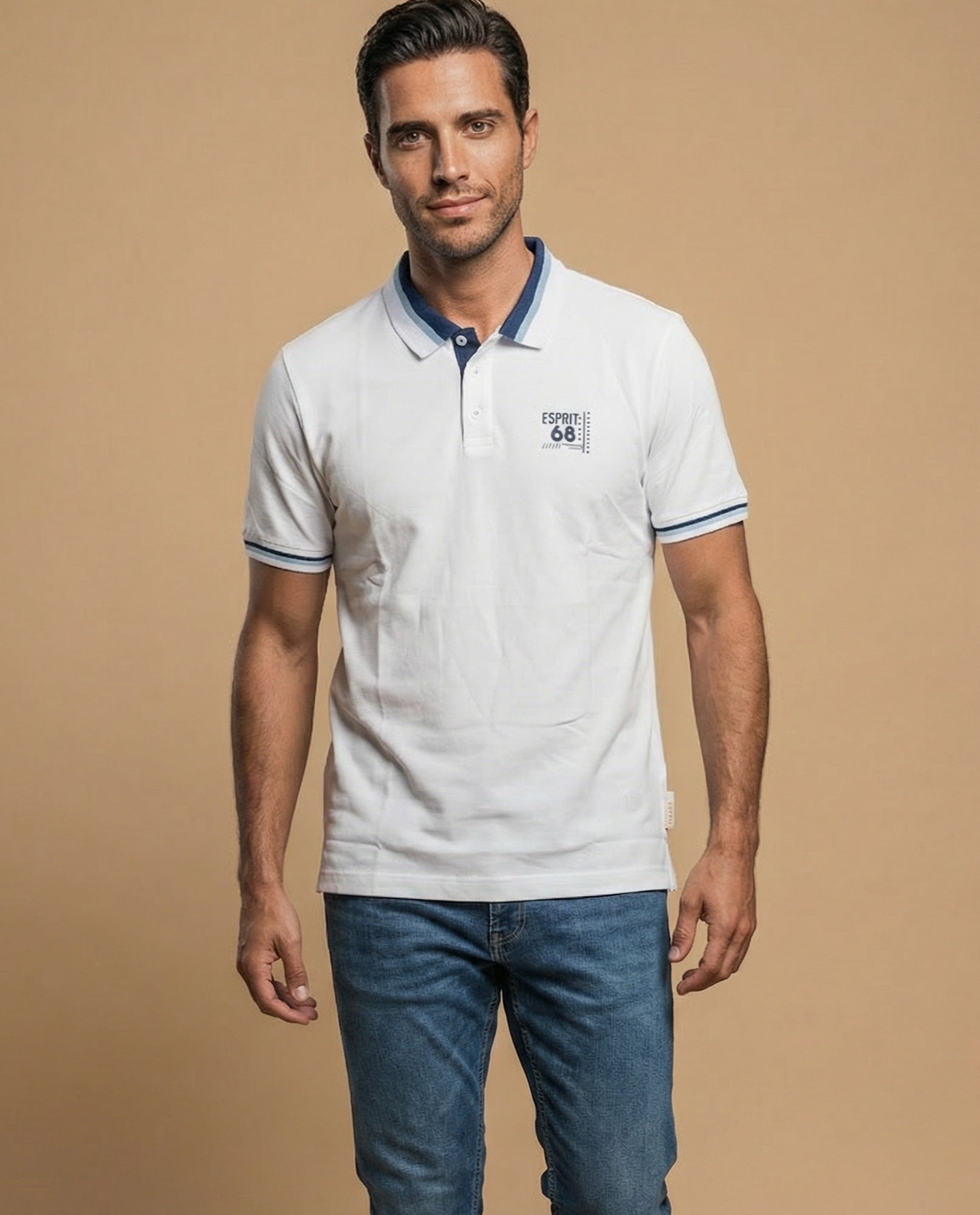Polo Regular Algodón Hombre - Blanco 34_305F358_BLA114800_0