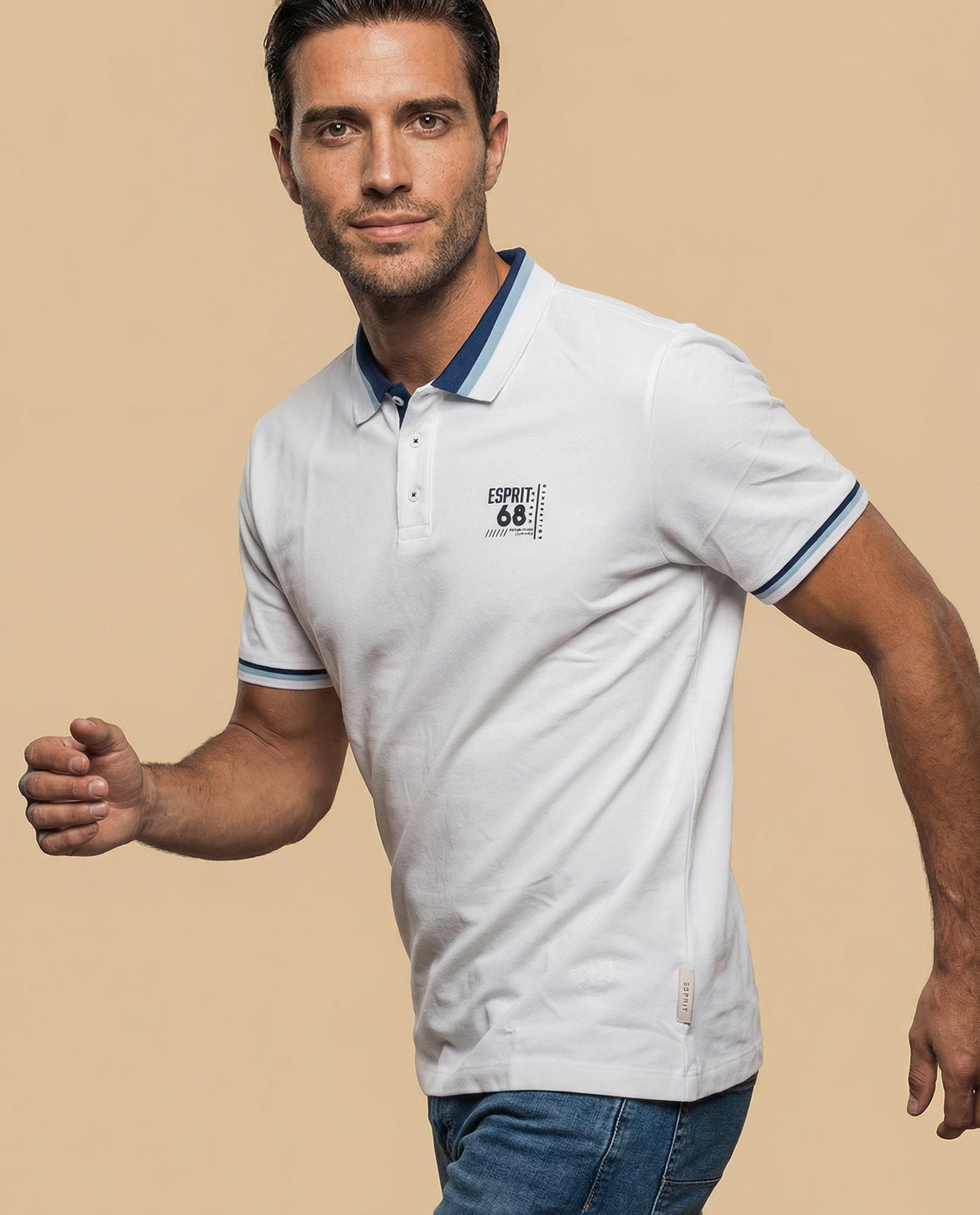 Polo Regular Algodón Hombre - Blanco 34_305F358_BLA114800_6