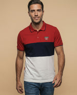 Polo Hombre Cuadros Regular - Rojo