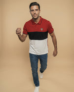 Polo Hombre Cuadros Regular - Rojo