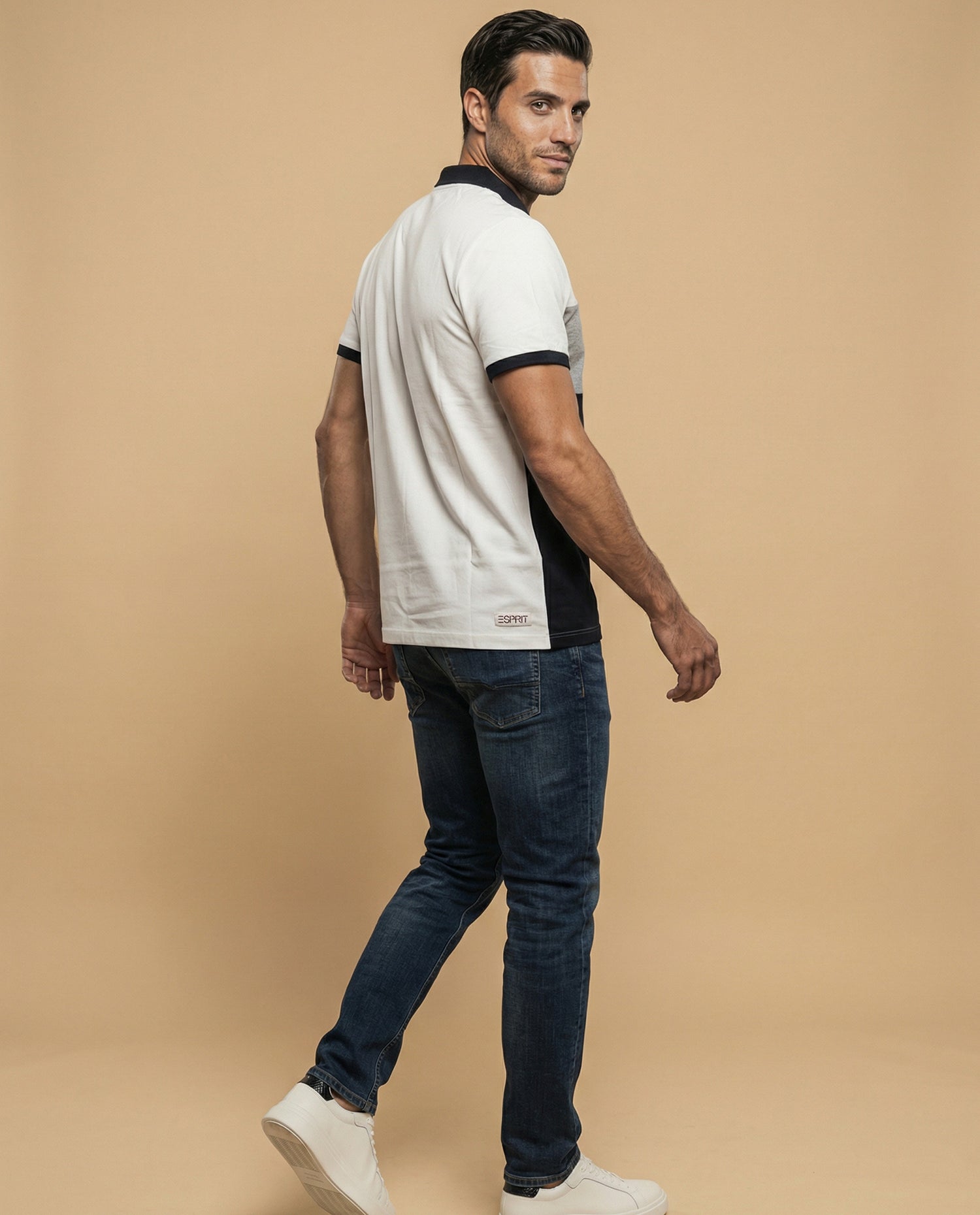 Polo hombre slim fit Esprit - Crudo