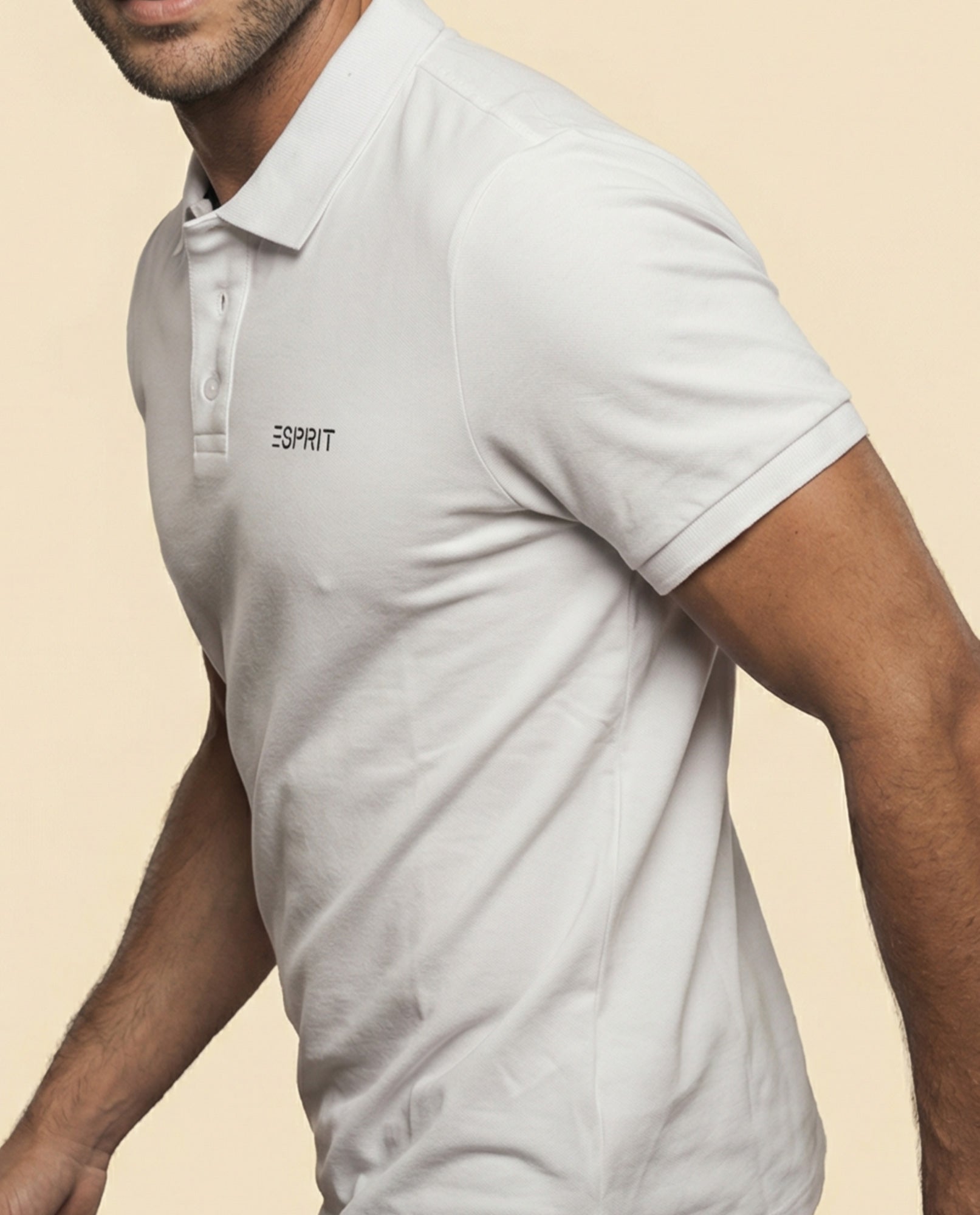 Polo manga corta con cuello clásico para hombre - Crudo 34_305F382_CRU110605_6