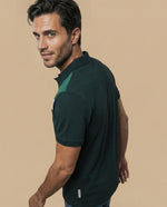 Polo Regular Azul Marino - Verde