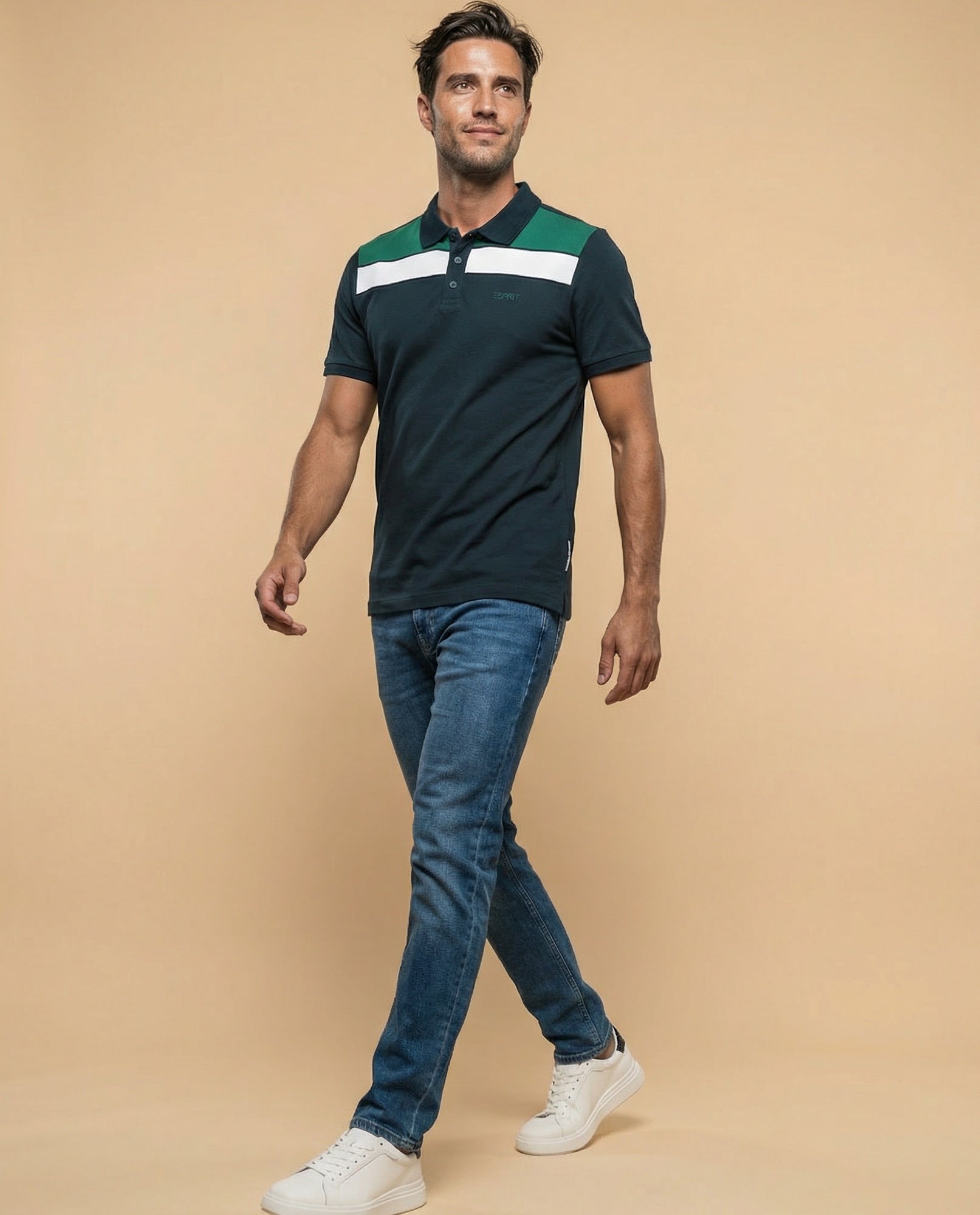 Polo Regular Azul Marino - Verde 34_305F385_VER165820_5