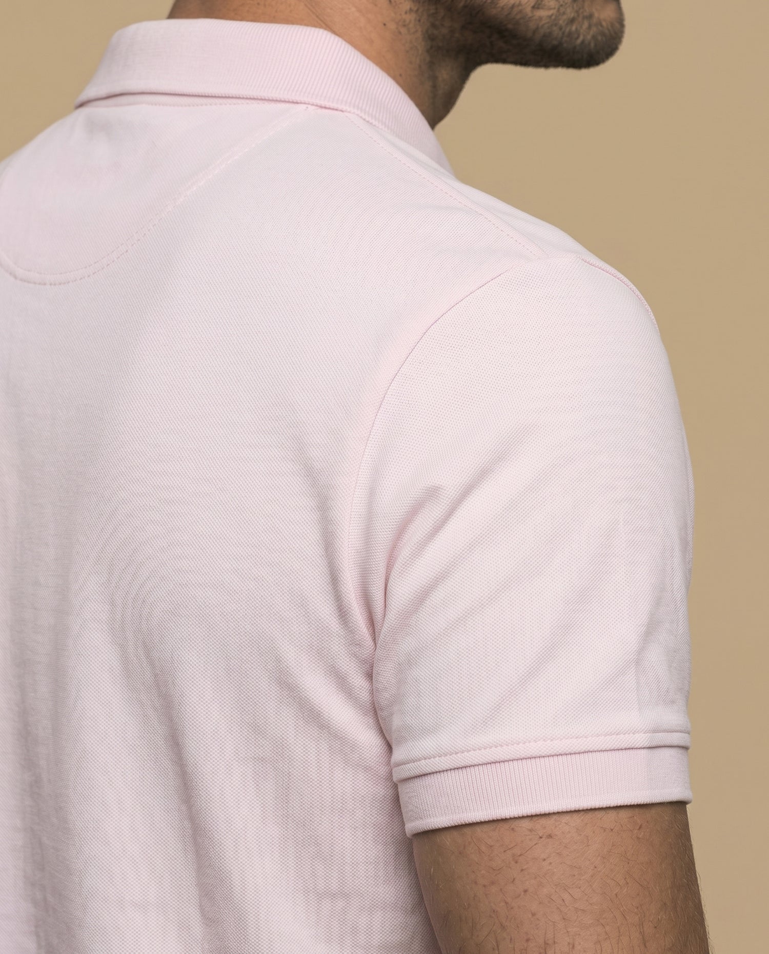 Polo manga corta con cuello clásico para hombre - Rosa
