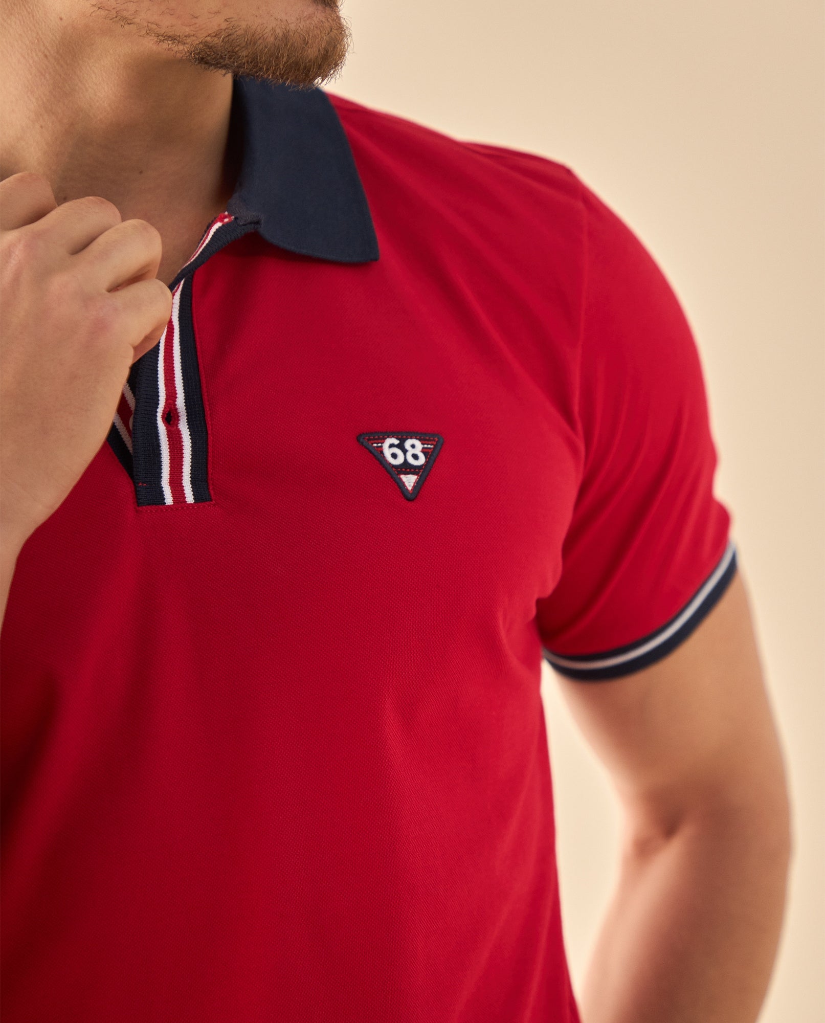 Polo con Detalles Deportivos - Rojo 34_305G300_ROJ191653_3