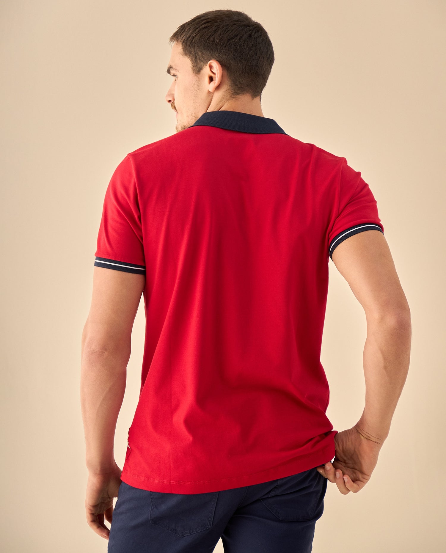Polo con Detalles Deportivos - Rojo